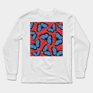 Blue morpho butterfly 2 Long Sleeve T-Shirt